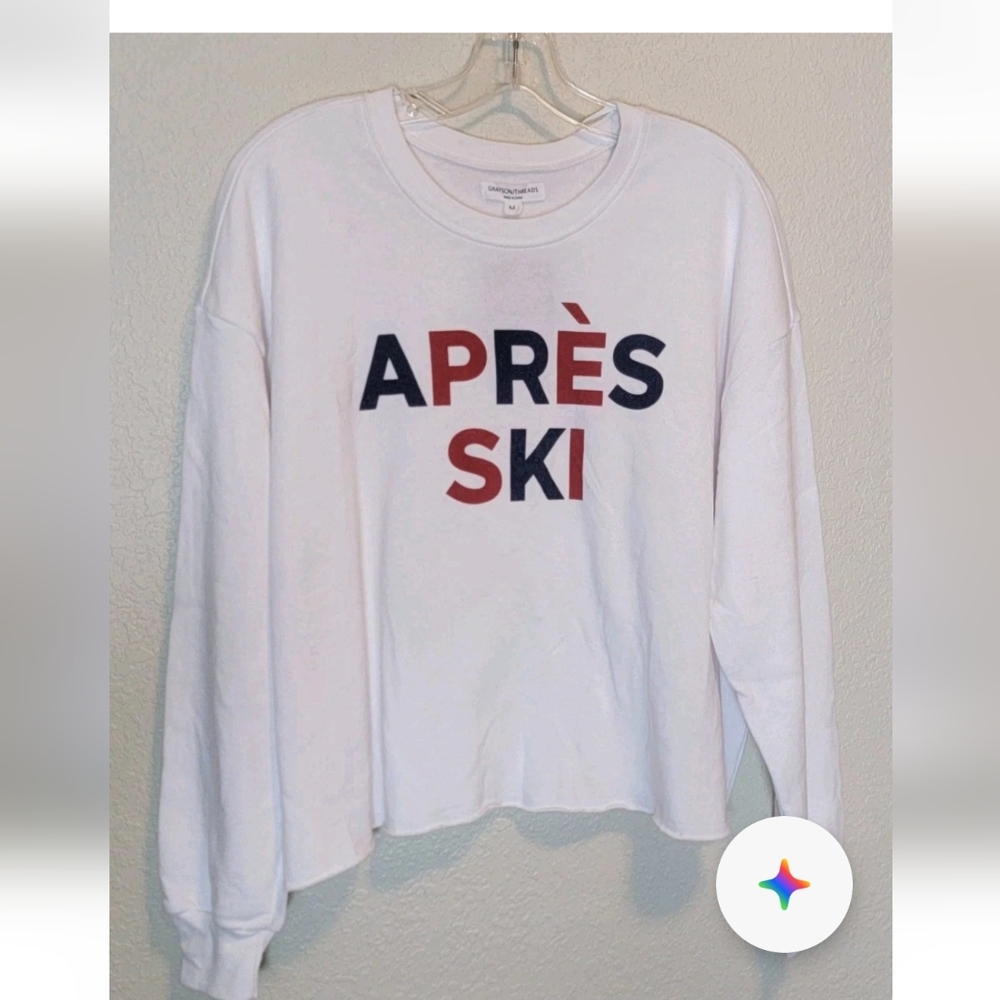 White Long Sleeve 'Après Ski' Sweatshirt